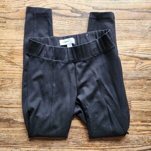 Old Navy Stevie Ponte Knit Skinny Pants Black Pintuck Seam Mid Rise Small